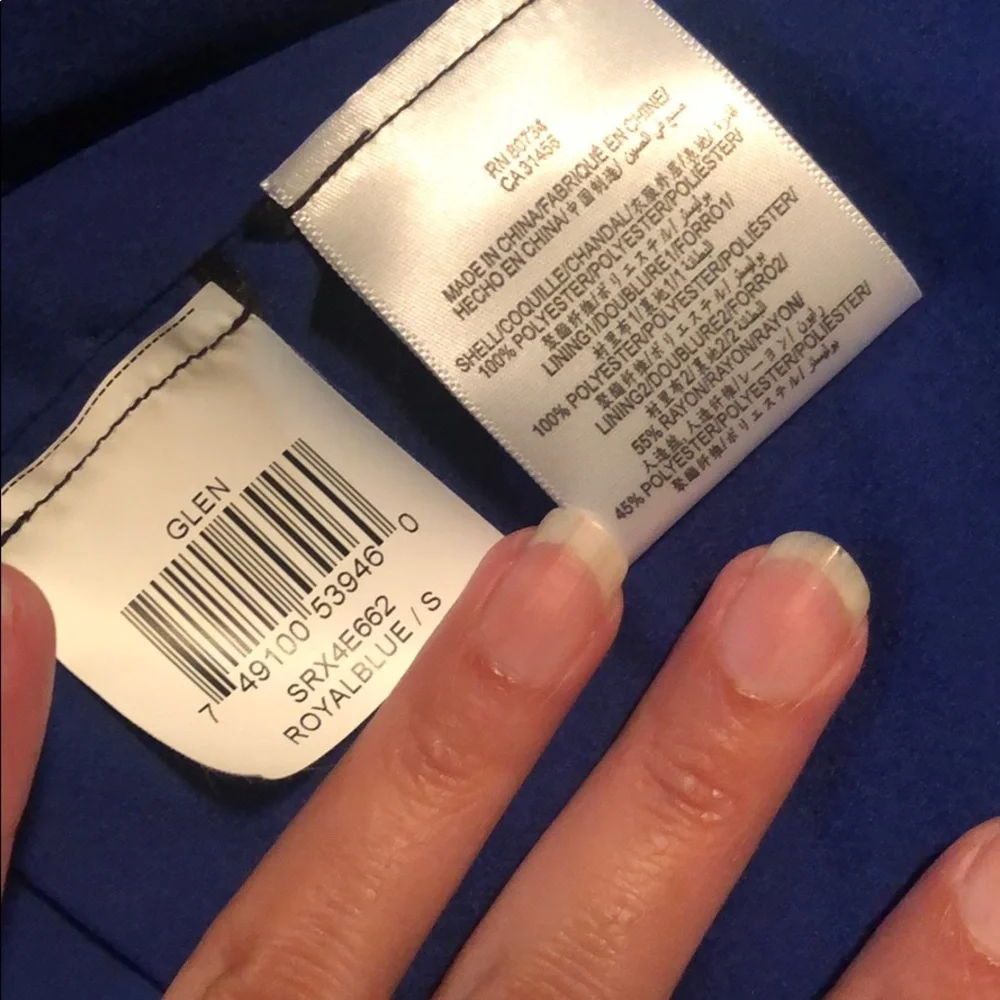 BCBGmaxzaria Blue crop blazer